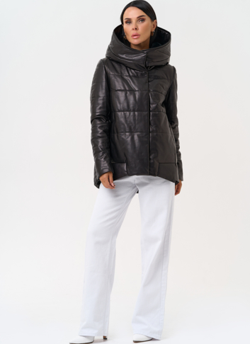 Теплая куртка из натуральной кожи