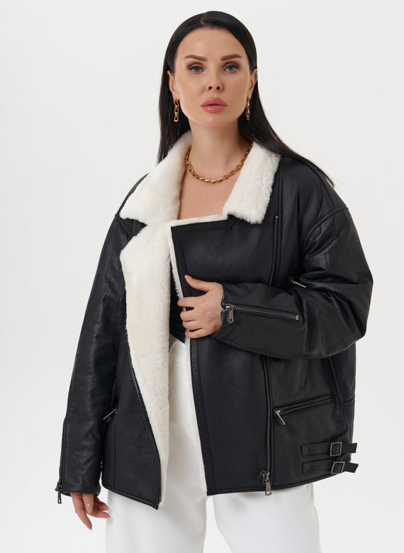 Натуральная дубленка оверсайз