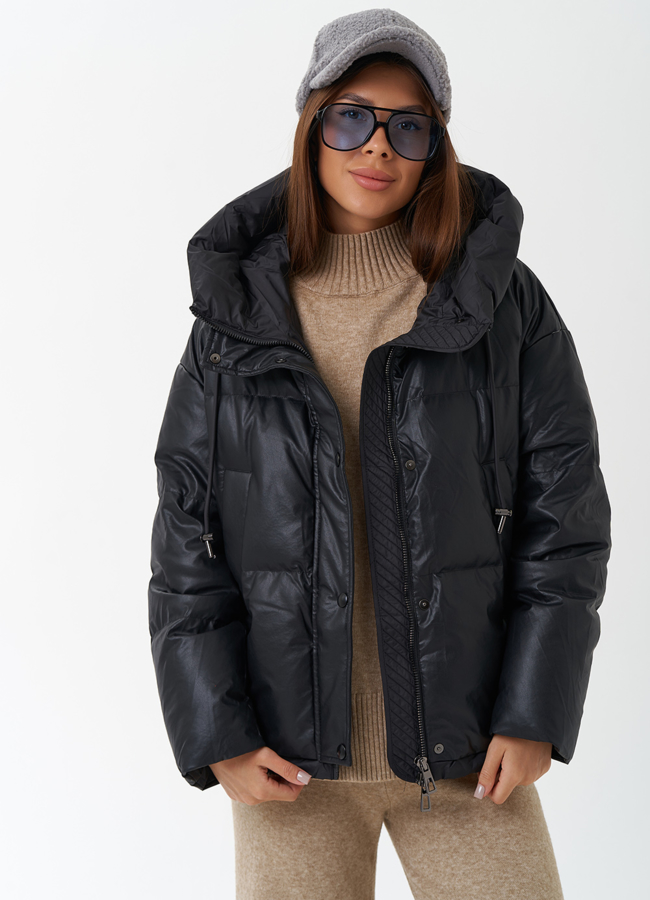 фото Утепленная куртка с капюшоном модель № 27866