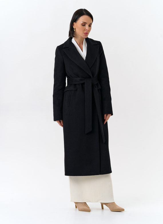 Женское пальто с поясом