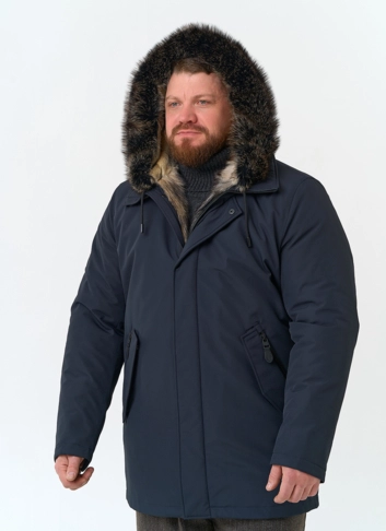 Парка мужская на мехе из волка фото