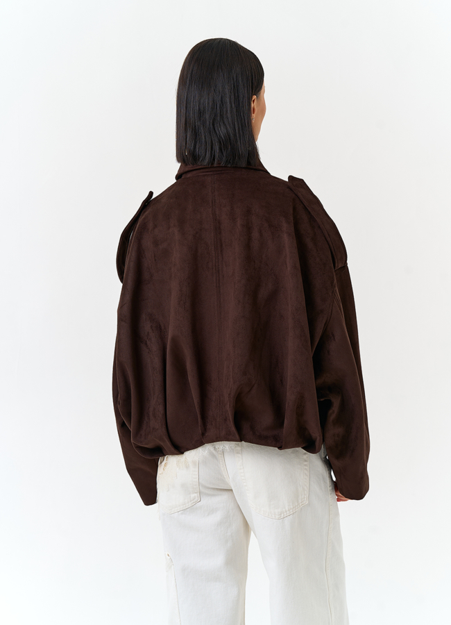 фото Женская объемная куртка бомбер модель № 33030