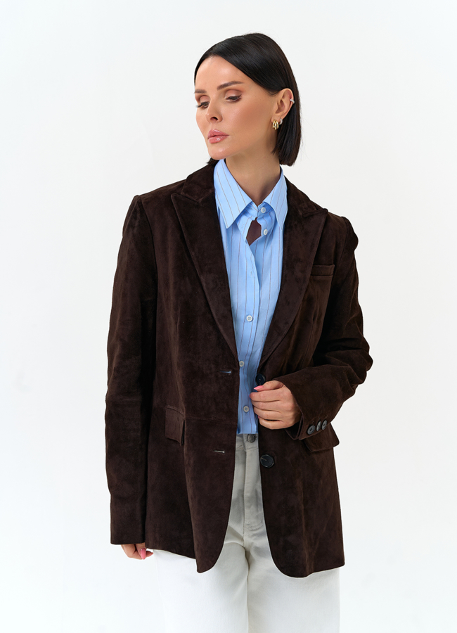 Женский замшевый жакет модель № 29925 универмаг малина