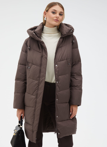 Пуховик женский с капюшоном
