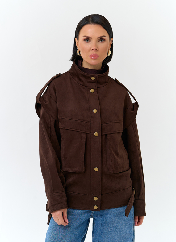 Женская куртка из эко замши