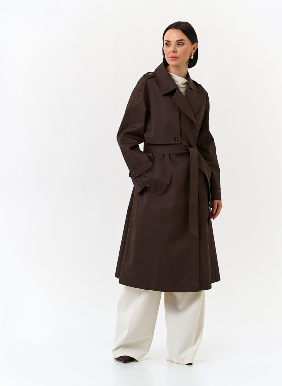 Женский плащ с поясом