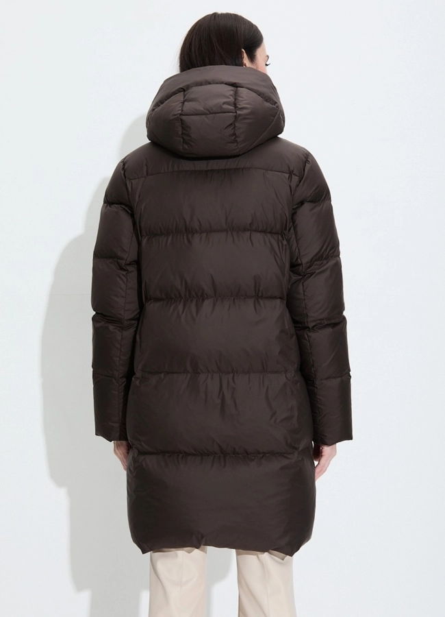 фото Женский пуховик с капюшоном модель № 33737 фото