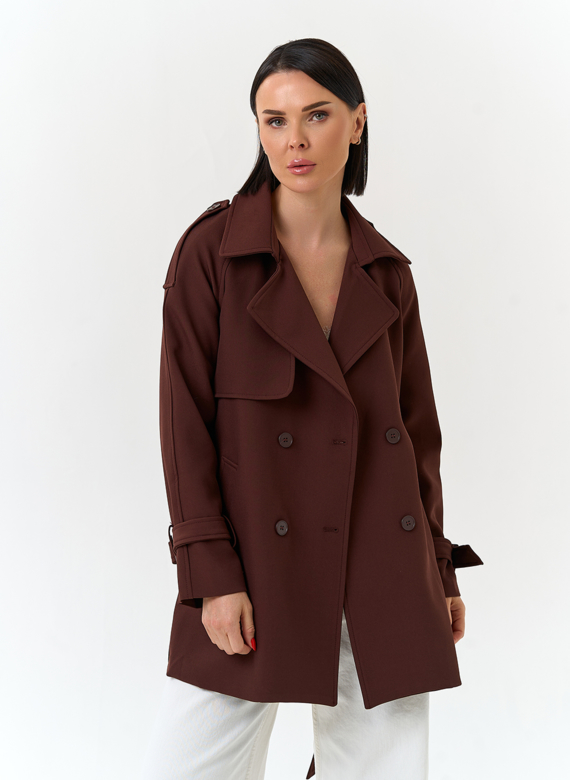 Женский укороченный плащ