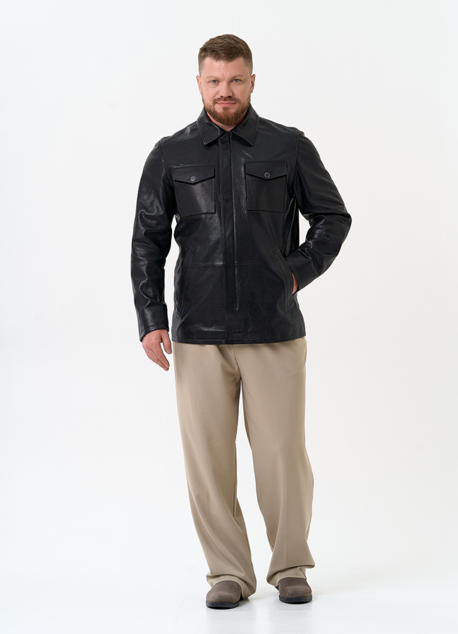 Мужская куртка из натуральной кожи модель № 32861 в кредит