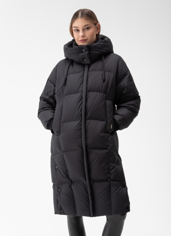Женский пуховик с капюшоном 