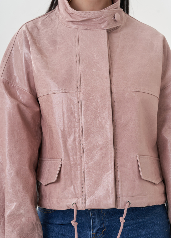 фото Куртка из натуральной кожи оверсайз модель № 26892