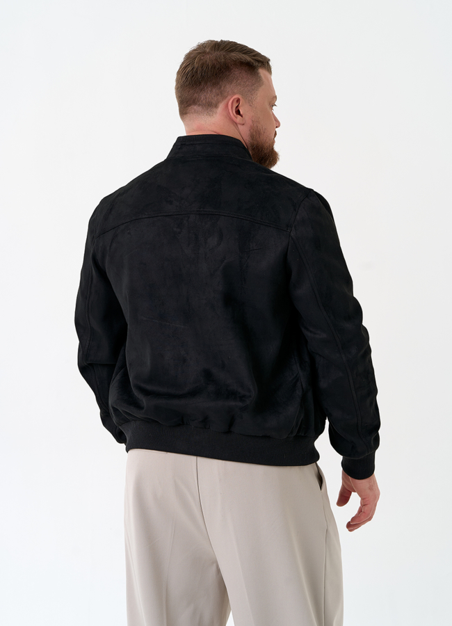 Мужская куртка бомбер из эко замши модель № 32877 в рассрочку