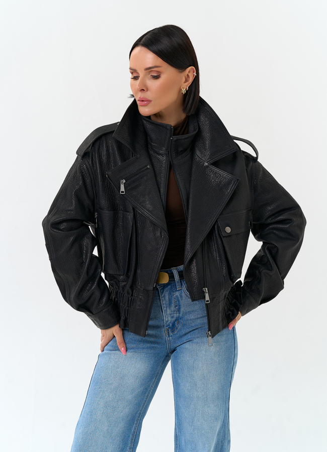 Женская куртка из натуральной кожи модель № 33170 универмаг малина