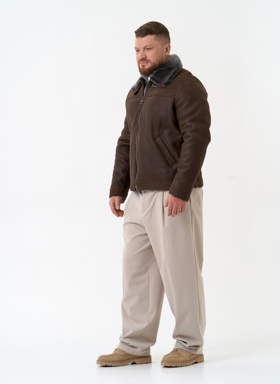 Мужская натуральная дубленка