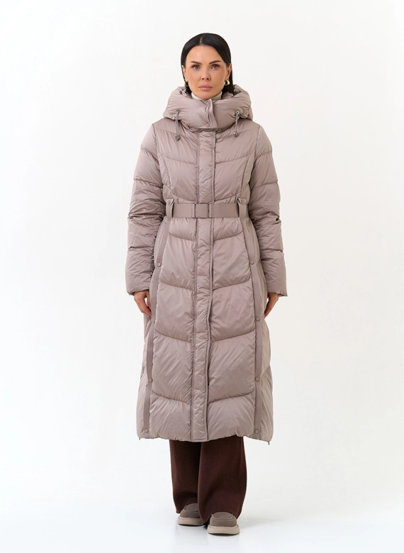 Женский пуховик с капюшоном фото