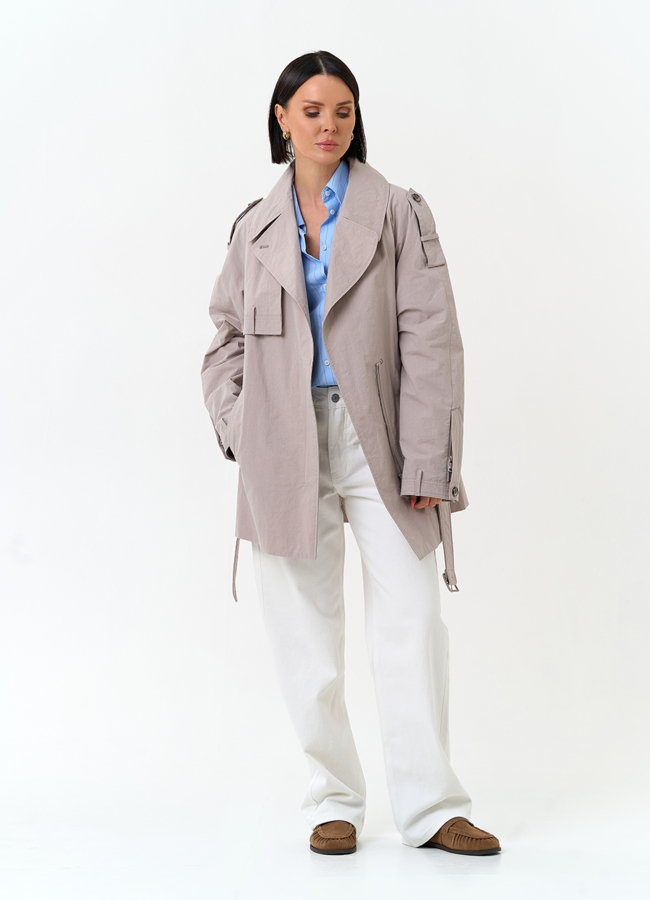 Женский плащ с поясом модель № 33194 в рассрочку