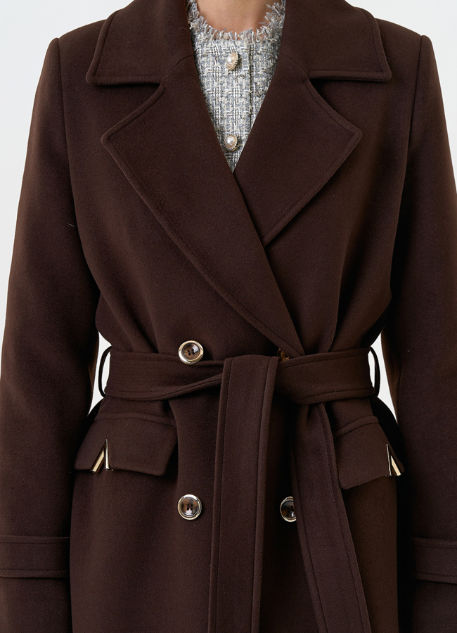 Женское пальто с английским воротником модель № 32644 универмаг малина