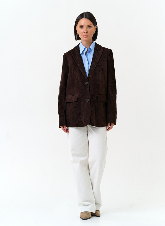 Женский замшевый жакет