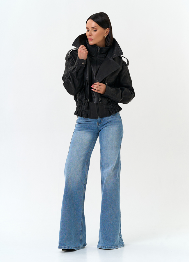 Женская куртка из натуральной кожи модель № 33170 в рассрочку