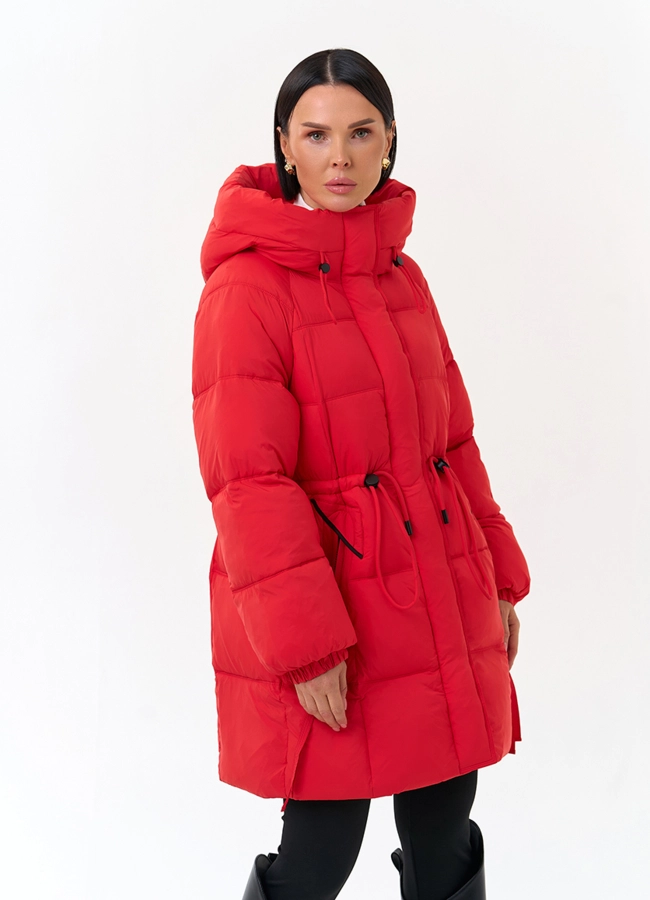 Женский пуховик с капюшоном модель № 34288 универмаг малина фото