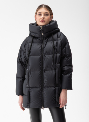 Женский пуховик с капюшоном 