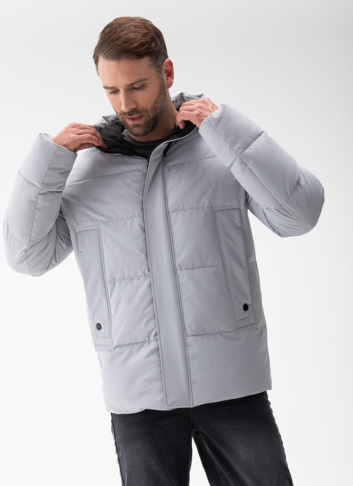 Мужской пуховик с капюшоном 