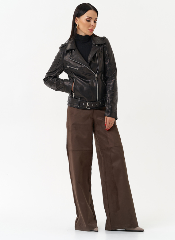 Женская куртка - косуха черного цвета 