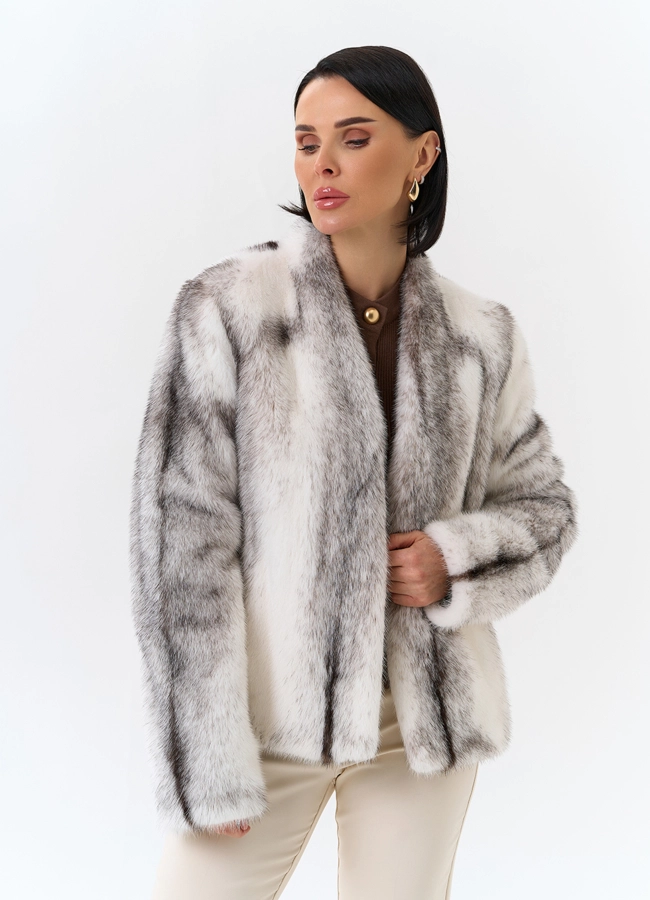 Жакет из меха норки крестовки Cross модель № 32136 универмаг малина
