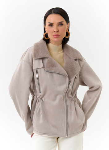 Женская дубленка из эко замши Женская дубленка из эко замши