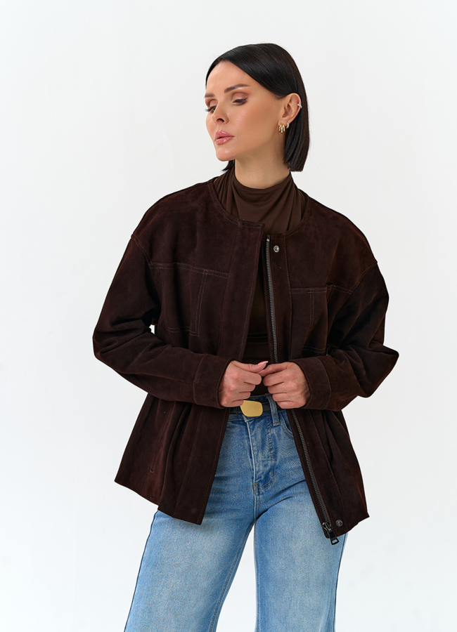 Жакет из натуральной замши модель № 33139 универмаг малина