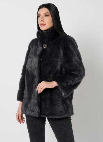 Куртка из норки в сером цвете