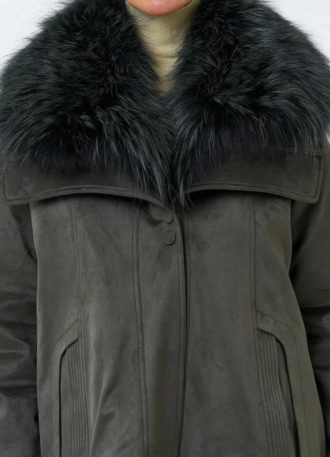 Женская куртка из эко замши модель № 34102 универмаг малина
