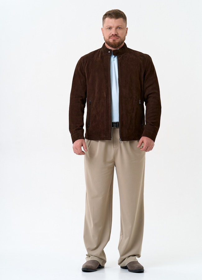 Мужская куртка из натуральной замши модель № 32897 универмаг малина