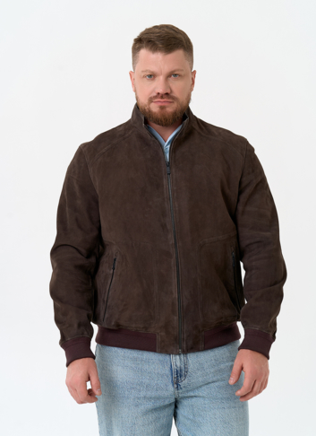 Мужская куртка бомбер из натуральной замши Мужская куртка бомбер из натуральной замши